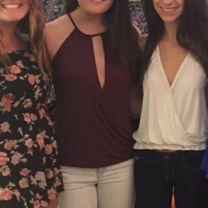 Purple high neck tank